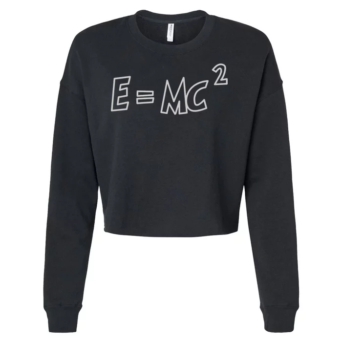 Albert Einstein E=MC2 Equation Cropped Pullover Crew