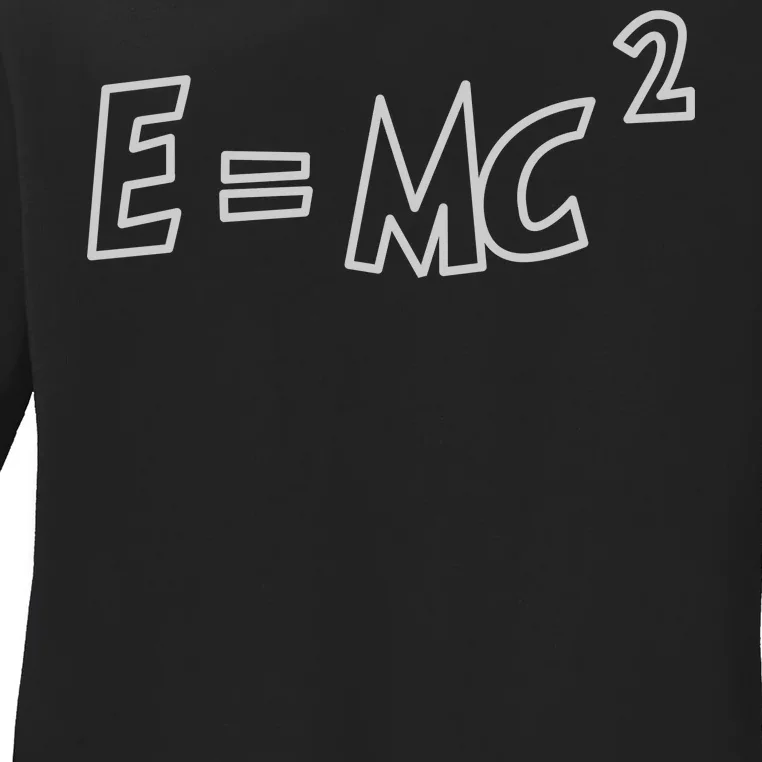 Albert Einstein E=MC2 Equation Ladies Long Sleeve Shirt