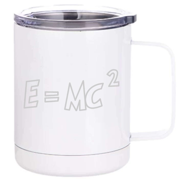 Albert Einstein E=MC2 Equation Front & Back 12oz Stainless Steel Tumbler Cup