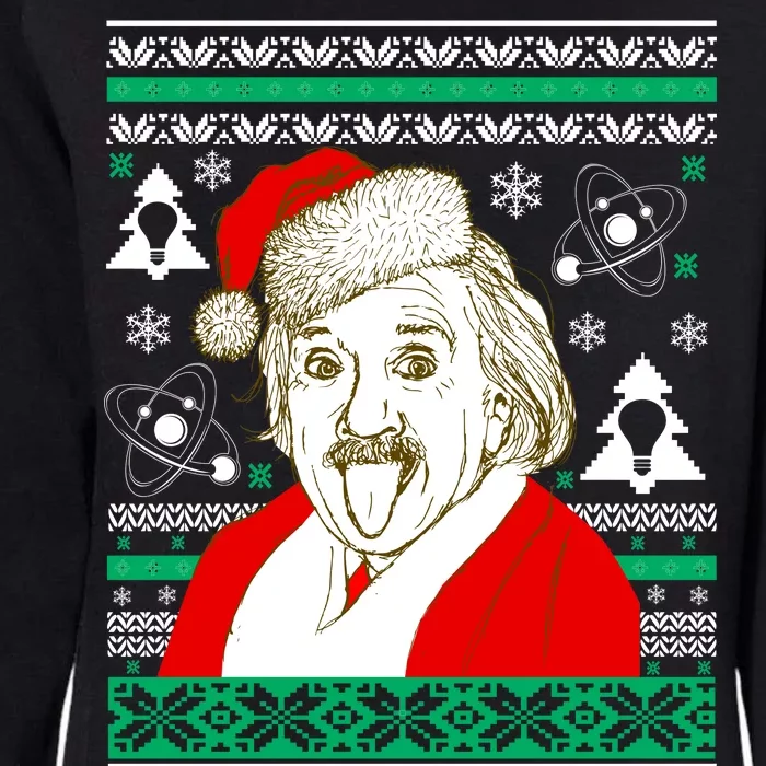 Albert Einstein Ugly Christmas Sweater Womens California Wash Sweatshirt