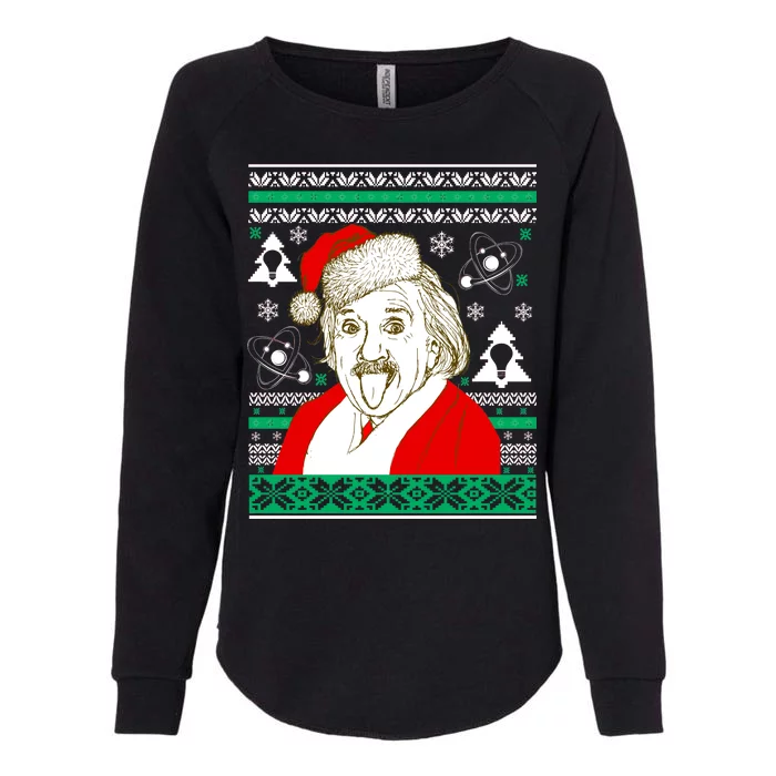 Albert Einstein Ugly Christmas Sweater Womens California Wash Sweatshirt