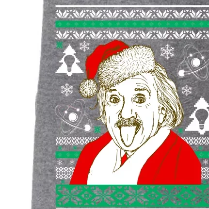 Albert Einstein Ugly Christmas Sweater Doggie 3-End Fleece Hoodie