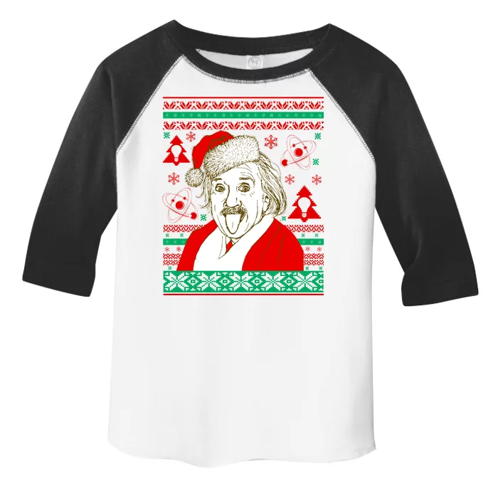 Albert Einstein Ugly Christmas Sweater Toddler Fine Jersey T-Shirt