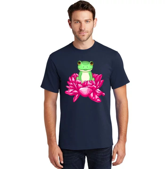 A Little Cute Frog In A Flower Tall T-Shirt