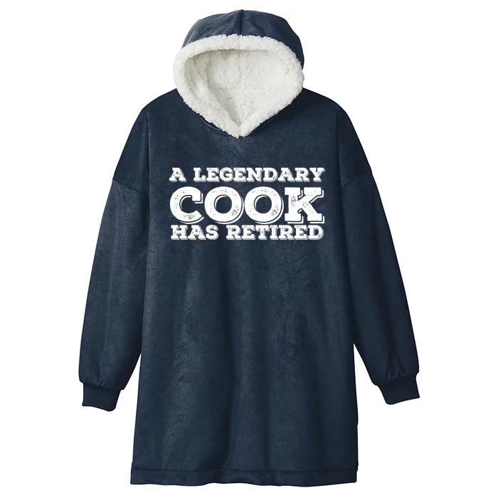 A Legendary Cook Retired Funny Retiret Cooking Chef Gift Hooded Wearable Blanket