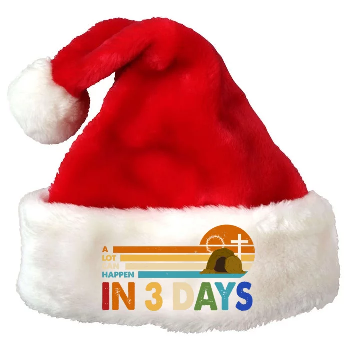 A Lot Can Happen In 3 Days Easter Jesus Premium Christmas Santa Hat