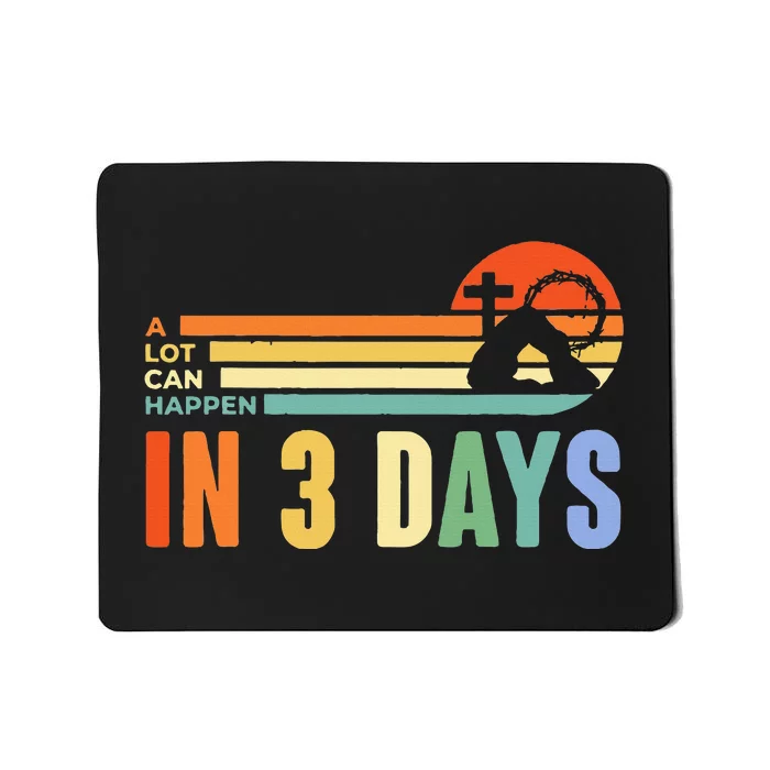 A Lot Can Happen In 3 Days Retro Vintage Sunset Mousepad