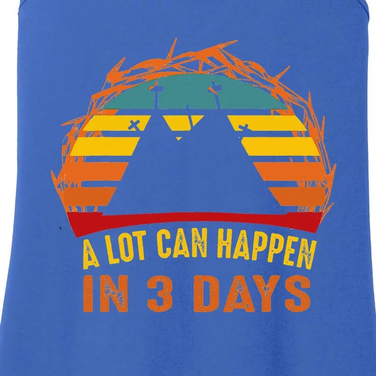 A Lot Can Happen In 3 Days Christian Easter Good Friday Ladies Essential Tank