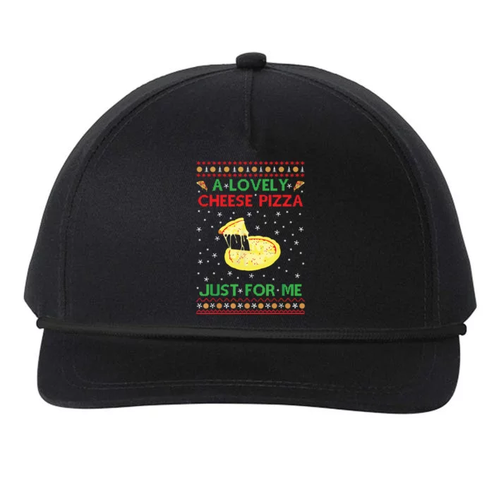 A Lovely Cheese Pizza Funny Kevin Xmas Snapback Five-Panel Rope Hat