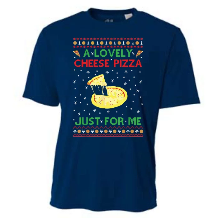 A Lovely Cheese Pizza Funny Kevin Xmas Cooling Performance Crew T-Shirt