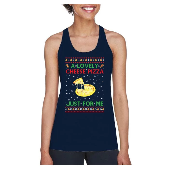 A Lovely Cheese Pizza Funny Kevin Xmas Women's Racerback Tank