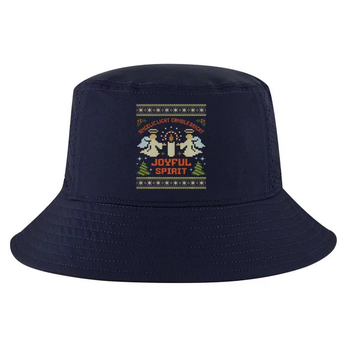 Angelic Light Candle Bright Joyful Spirit Christmas Season Cool Comfort Performance Bucket Hat