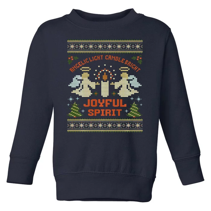 Angelic Light Candle Bright Joyful Spirit Christmas Season Toddler Sweatshirt