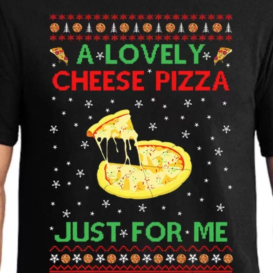 A Lovely Cheese Pizza Alone Funny Kevin X Mas Home Pajama Set