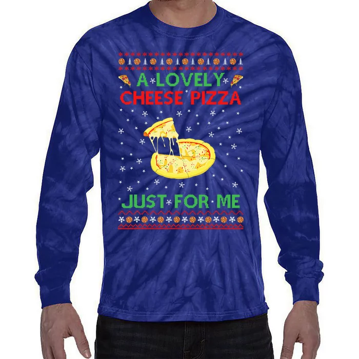 A Lovely Cheese Pizza Alone Funny Kevin X Mas Home Tie-Dye Long Sleeve Shirt