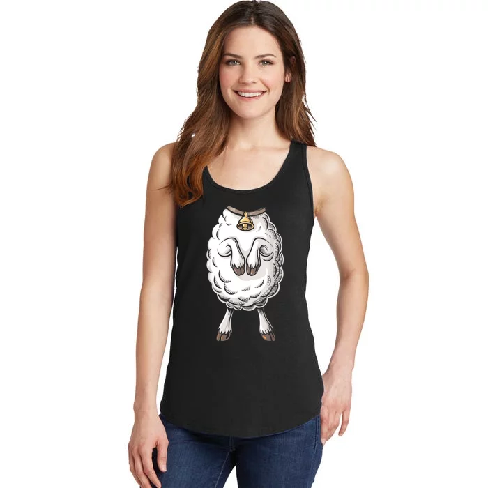 Adult Lamb Costume Ladies Essential Tank