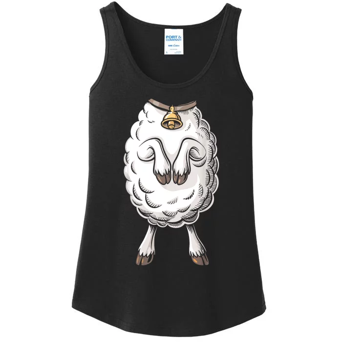 Adult Lamb Costume Ladies Essential Tank