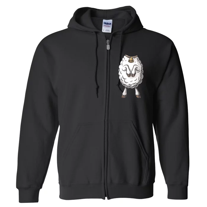 Adult Lamb Costume Full Zip Hoodie