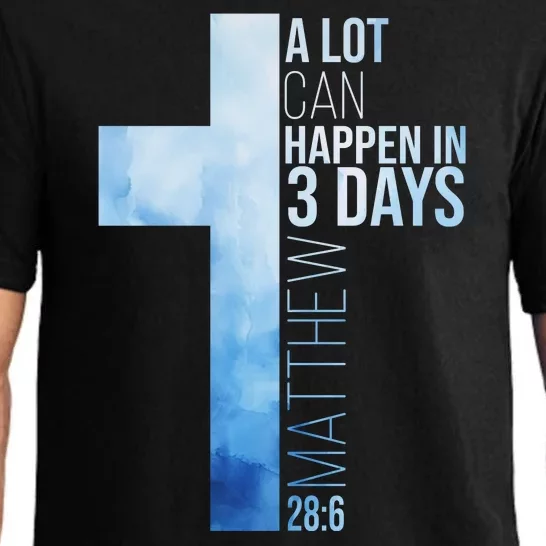 A Lot Can Happen In 3 Days Easter Cross Christianity Pajama Set