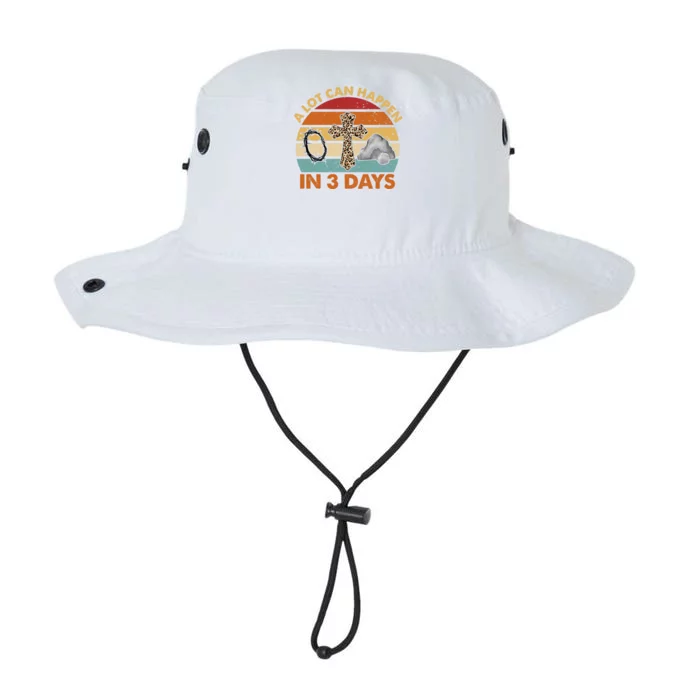 A Lot Can Happen In 3 Days Easter Retro Sunset Legacy Cool Fit Booney Bucket Hat