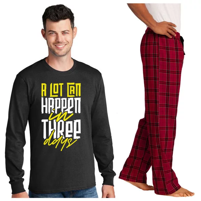 A Lot Can Happen In Three Days Easter Jesus Christian Attire Gift Long Sleeve Pajama Set