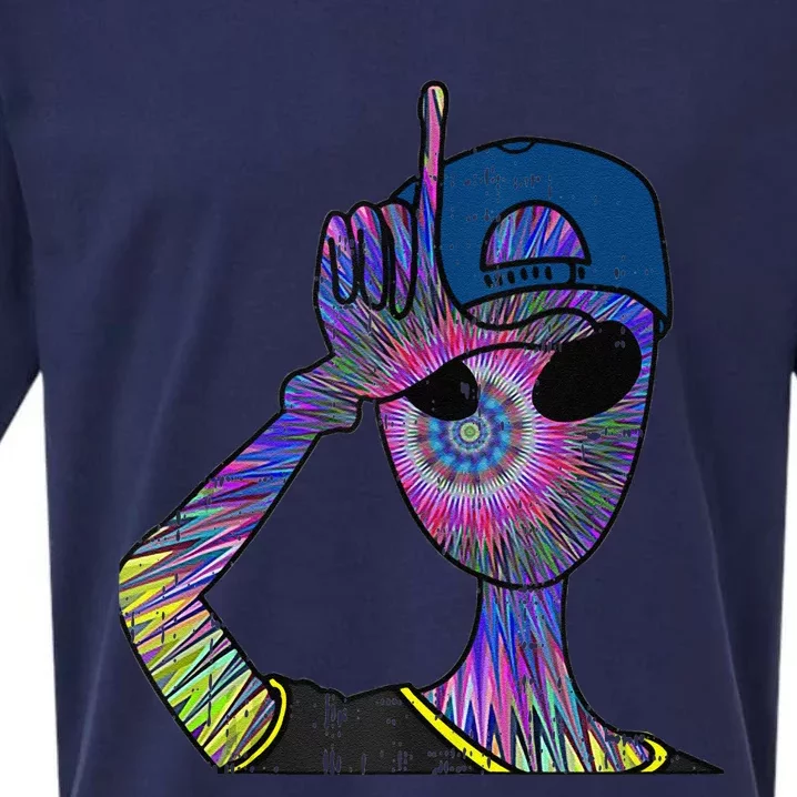 Alien Loser Cap Psychedelic Cool Martian Halloween Gift Sueded Cloud Jersey T-Shirt