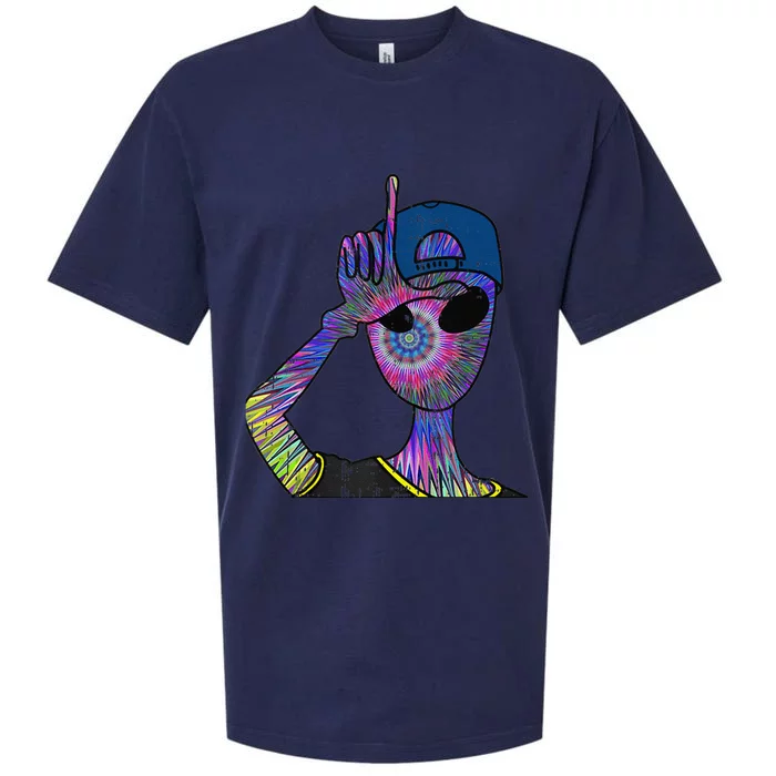 Alien Loser Cap Psychedelic Cool Martian Halloween Gift Sueded Cloud Jersey T-Shirt