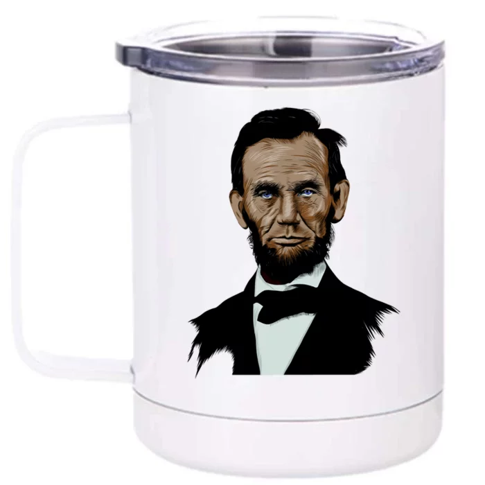 Abraham Lincoln Color Sketch Front & Back 12oz Stainless Steel Tumbler Cup