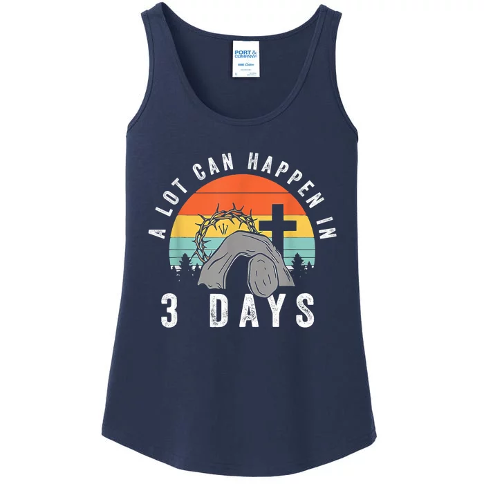 A Lot Can Happen In 3 Days Easter Day Ladies Essential Tank