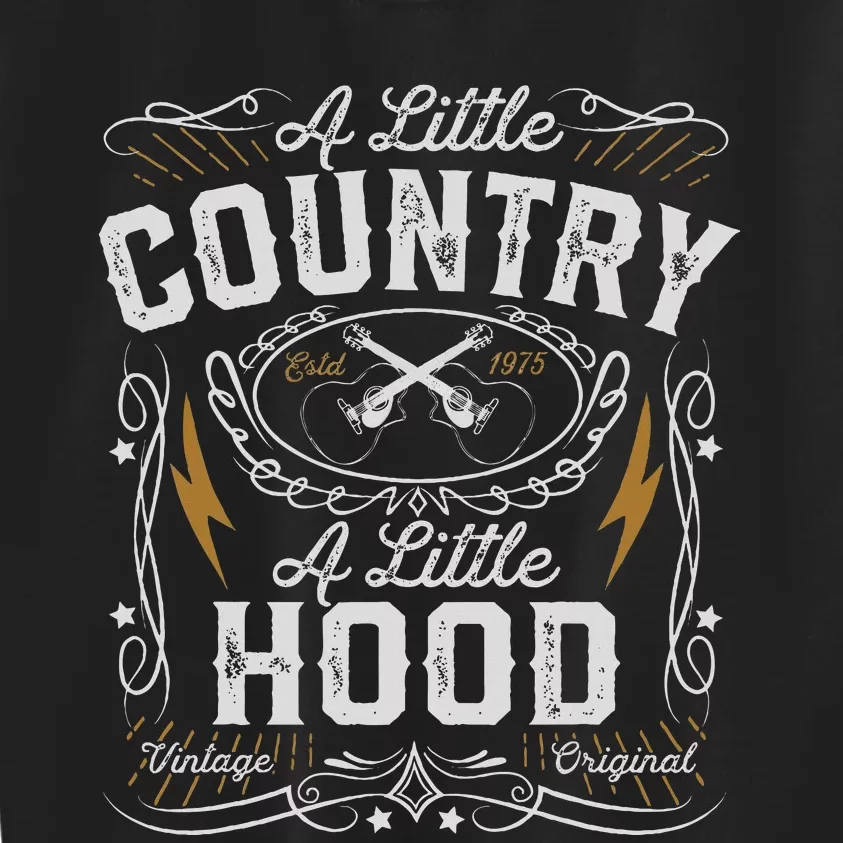 A Little Country A Little Hood Hip Hop Rap Music Kids Sweatshirt