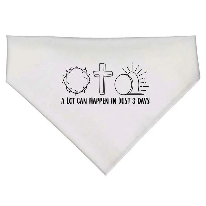 A Lot Can Happen In Just 3 Days Jesus Easter USA-Made Doggie Bandana