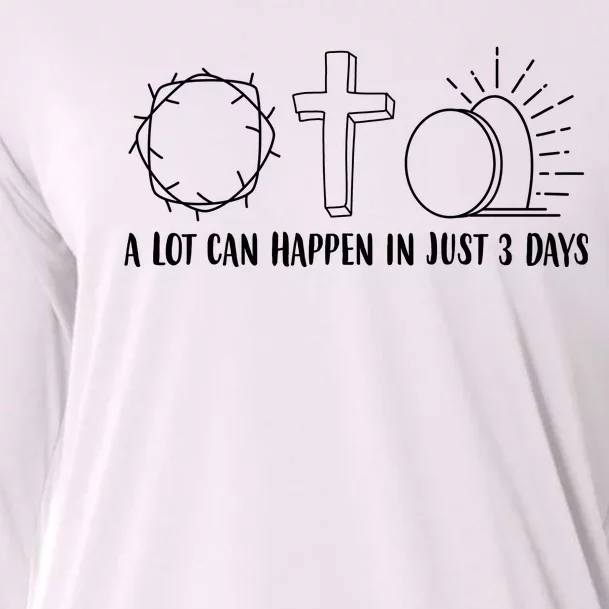 A Lot Can Happen In Just 3 Days Jesus Easter Cooling Performance Long Sleeve Crew