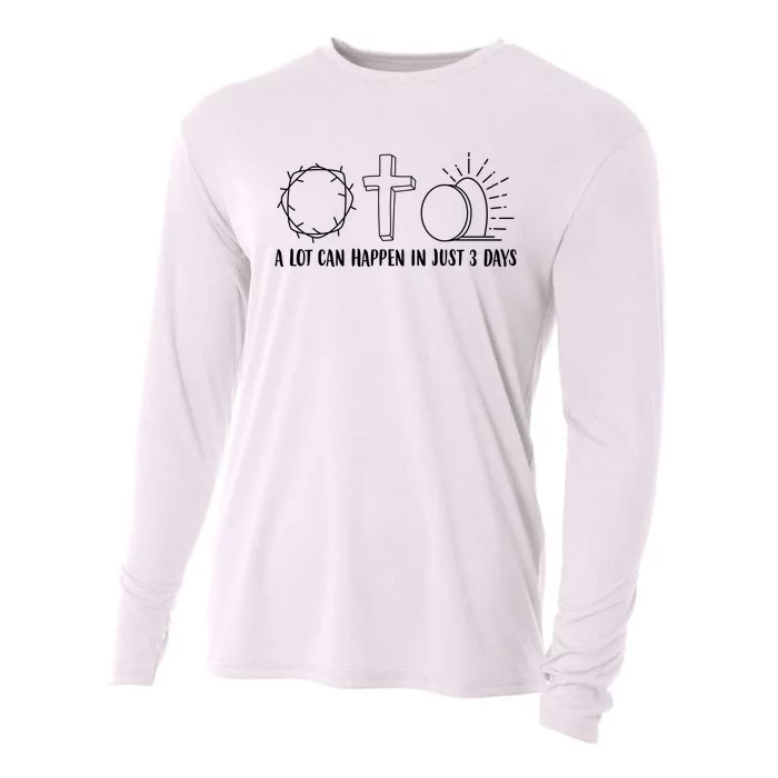 A Lot Can Happen In Just 3 Days Jesus Easter Cooling Performance Long Sleeve Crew