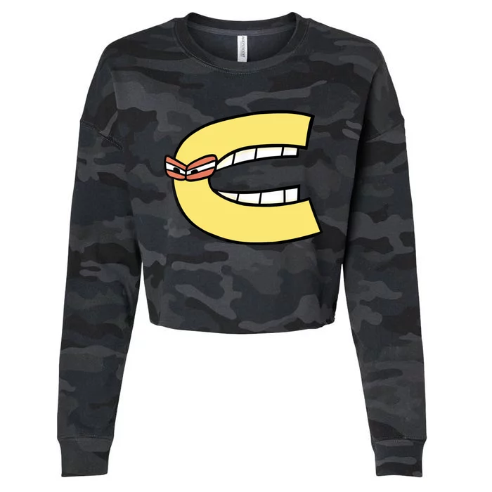 Alphabet Lore C Cropped Pullover Crew