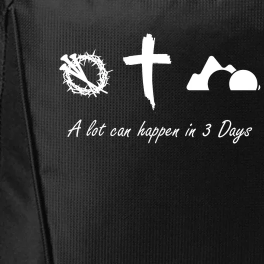 A Lot Can Happen In 3 Days Jesus Cross Easter Christian City Backpack