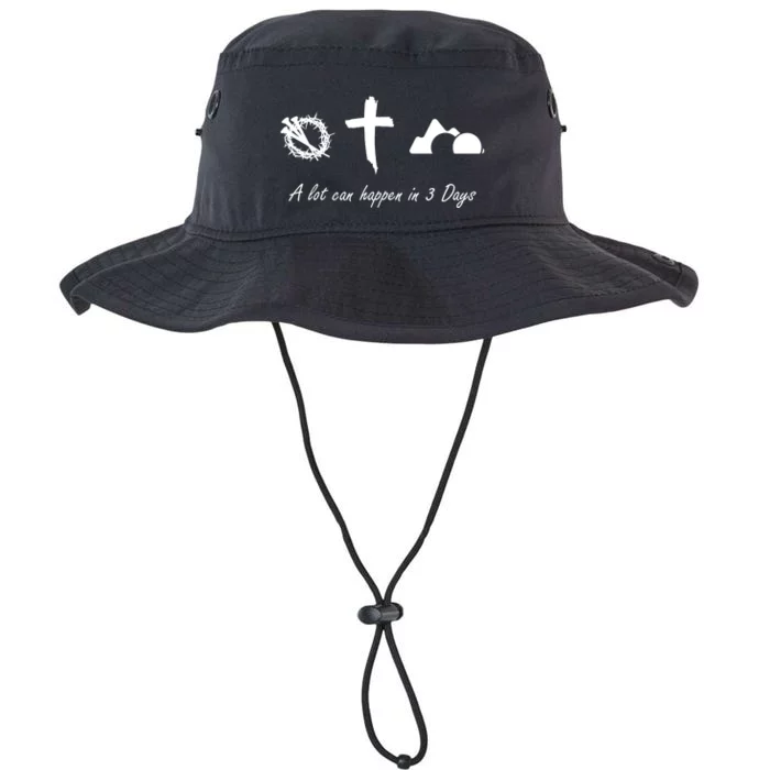 A Lot Can Happen In 3 Days Jesus Cross Easter Christian Legacy Cool Fit Booney Bucket Hat