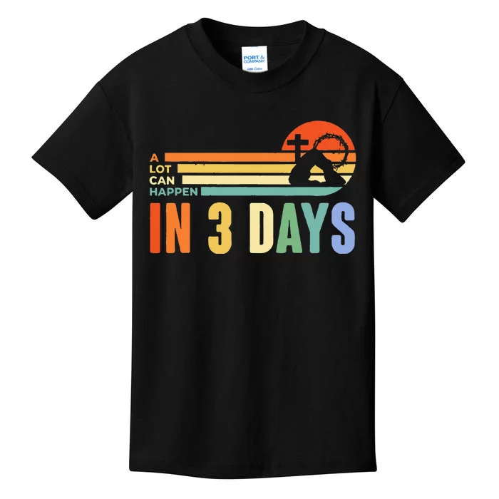 A Lot Can Happen In 3 Days Retro Vintage Sunset Kids T-Shirt