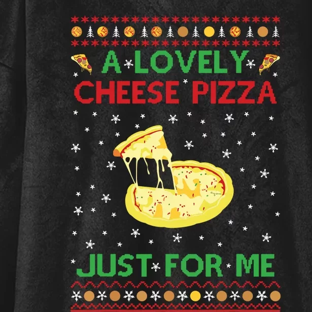 A Lovely Cheese Pizza Shirts Alone Funny Xmas Home Hooded Wearable Blanket