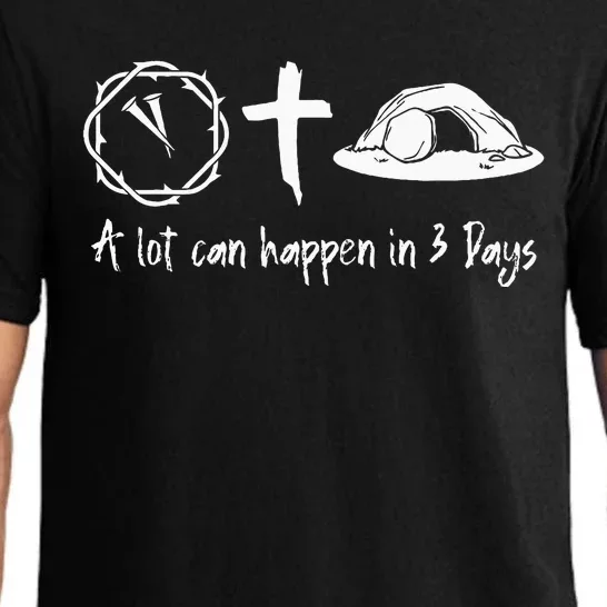 A Lot Can Happen In 3 Days Easter Day Jesus Cross Christian Pajama Set