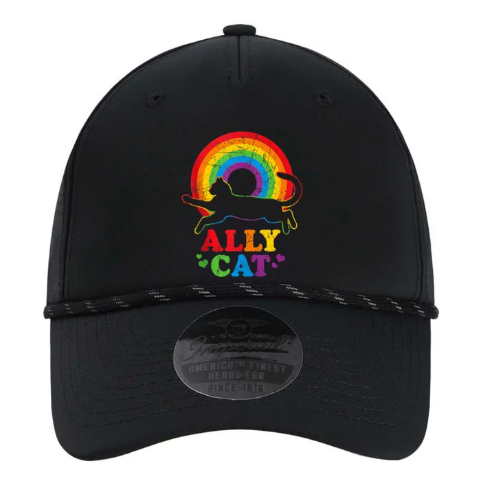 Allycat Lgbt Cat With Ally Pride Rainbow Performance The Dyno Cap