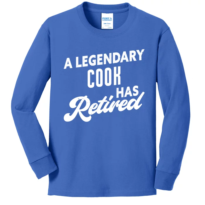 A Legendary Cook Has Retired Cook Gift Kids Long Sleeve Shirt