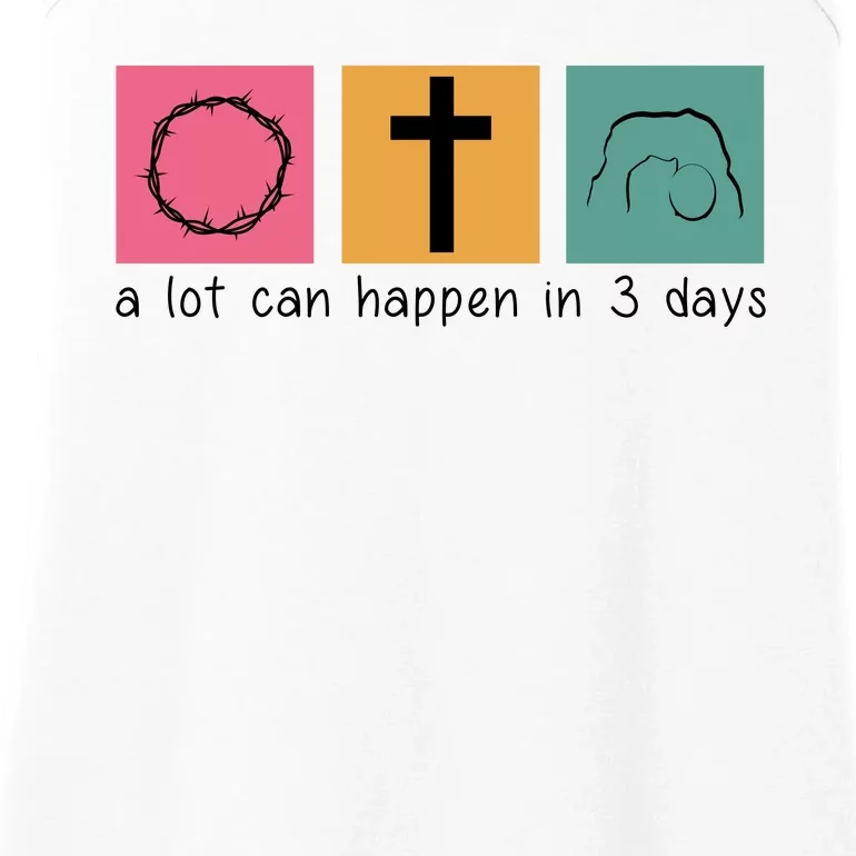 A Lot Can Happen In 3 Days Easter Ladies Essential Tank