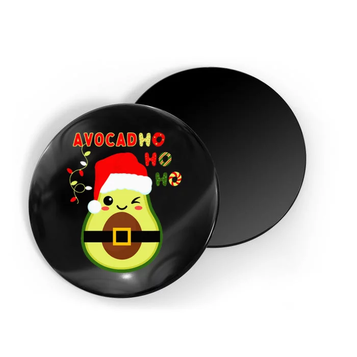 Avocado Lover Christmas Santa Ho Ho Ho Vegan Vegetarian Pun Magnet