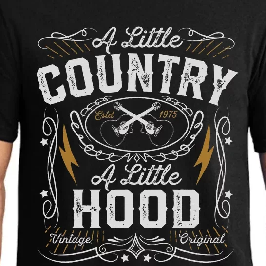 A Little Country A Little Hood Hip Hop Rap Music Pajama Set