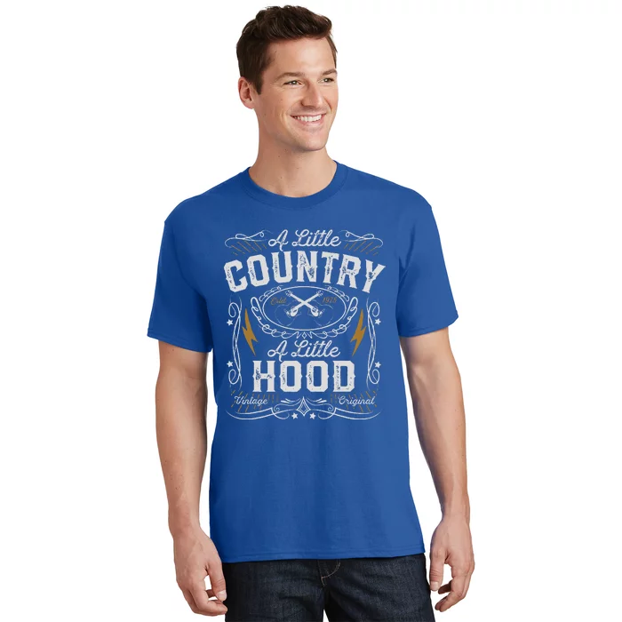 A Little Country A Little Hood Hip Hop Rap Music T-Shirt