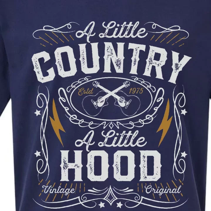 A Little Country A Little Hood Hip Hop Rap Music Sueded Cloud Jersey T-Shirt