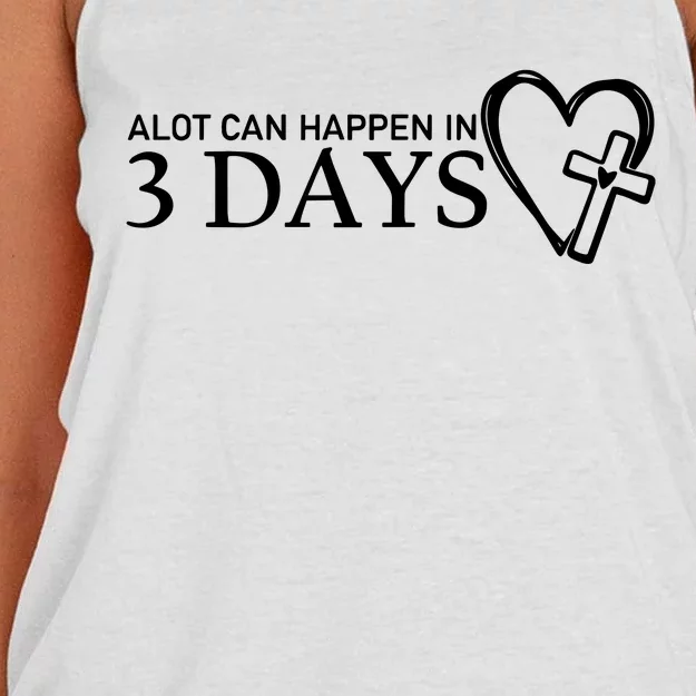 A Lot Can Happen In 3 Days Women's Knotted Racerback Tank