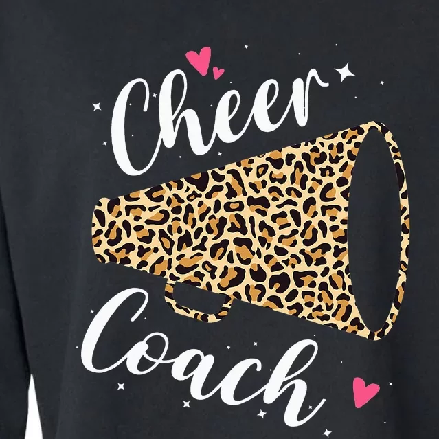 Appreciation Leopard Cheer Coach Cheerleading Cheerleader Cropped Pullover Crew