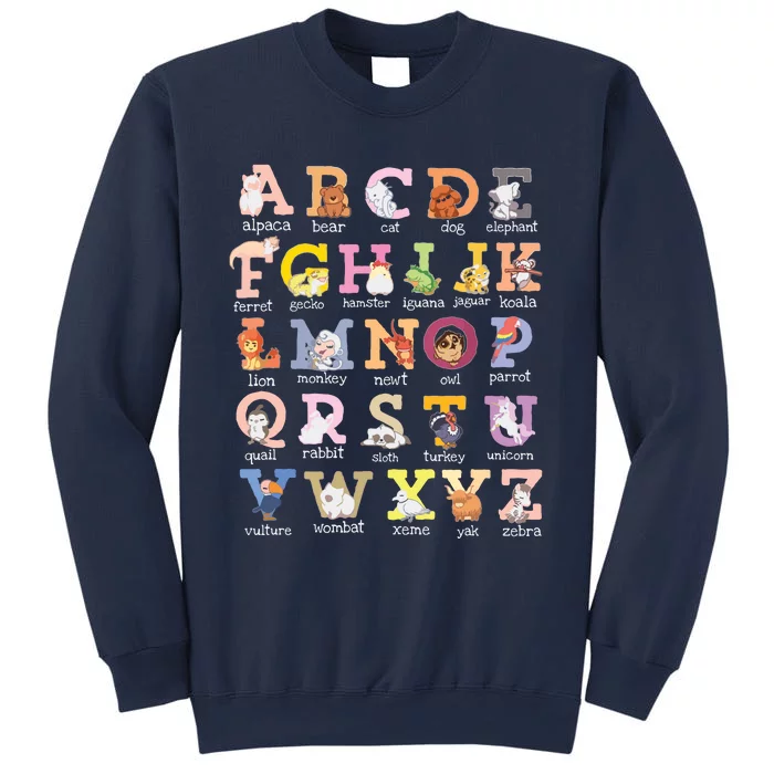 Alphabet Letters Cat Dog Ferret Hamster Parrot Lover Sweatshirt