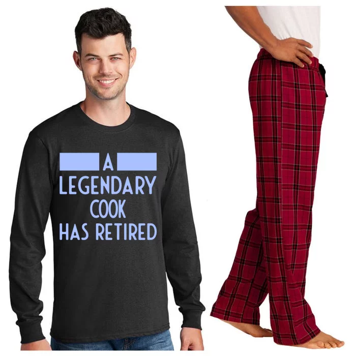 A Legendary Cook Has Retired Funny Cook Retiret Cute Gift Long Sleeve Pajama Set